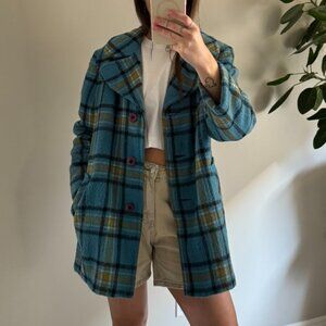 Vintage Made In Canada Plaid Wool Jacket